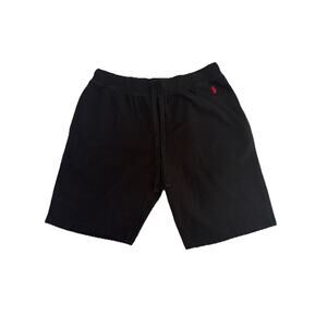 Polo Ralph Lauren Shorts Mens L Black Lounge Sleepwear Waffle Knit Drawstring